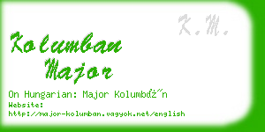 kolumban major business card